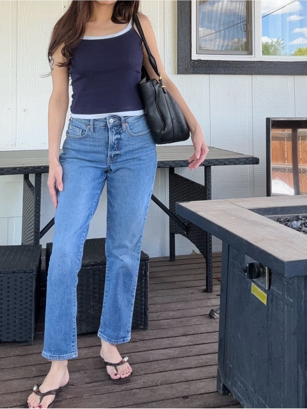 Old Navy Straight-Leg Jeans — Light Blue Wash